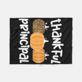 Couverture Polaire Merci Principal de l'école Thanksgiving Principal (Devant (Horizontal))