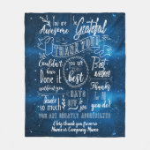 Couverture Polaire Merci Retraite Espace bleu (Devant)