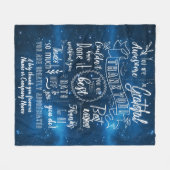 Couverture Polaire Merci Retraite Espace bleu (Devant (Horizontal))