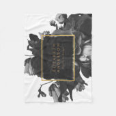 Couverture Polaire Mercure Bouquet de Rose d'or noir (Devant)