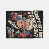 Couverture Polaire Merde que demain Thomas Jefferson Funny Flo (Devant (Horizontal))