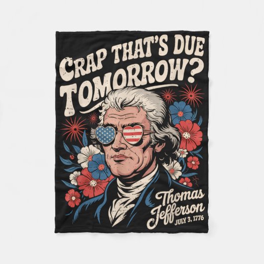 Couverture Polaire Merde que demain Thomas Jefferson Funny Flo (Devant)
