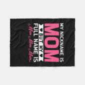 Couverture Polaire Mère Art Mon Surnom Est Maman (Devant (Horizontal))