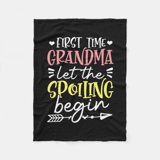 Couverture Polaire Mère Art première fois Grand-mère Anniversaire (Devant)