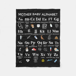 Couverture Polaire Mère bébé infirmière Alphabet Mbu Appréciation Pos