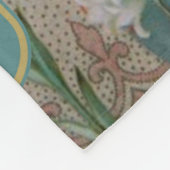 Couverture Polaire Mère bénie Mary de Vierge avec des lis (Coin)