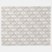 Couverture Polaire Mère blanche de Pearl avec Monogramme or (Devant (Horizontal))