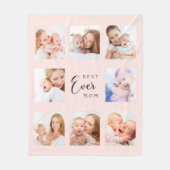 Couverture Polaire Mère blush rose en or collage photo (Devant)