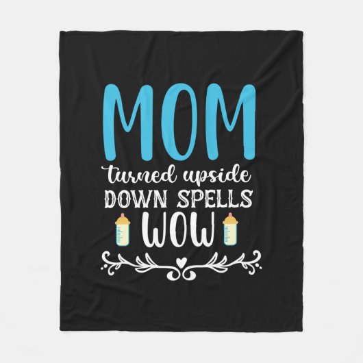 Couverture Polaire Mère Cadeau Maman S'Est Tournée À L'Envers Wow (Devant)