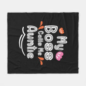 Couverture Polaire Mère Cadeau Mon Patron M'Appelle Tante (Devant (Horizontal))