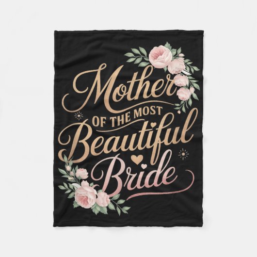 Couverture Polaire Mère de la mariée la plus belle, mariage de mariag (Devant)