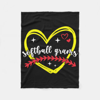 Couverture Polaire Mère de softball Grams cœur grand-mère Grams d'un