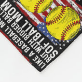 Couverture Polaire Mère de softball Like A Baseball Mère de but With (Coin)