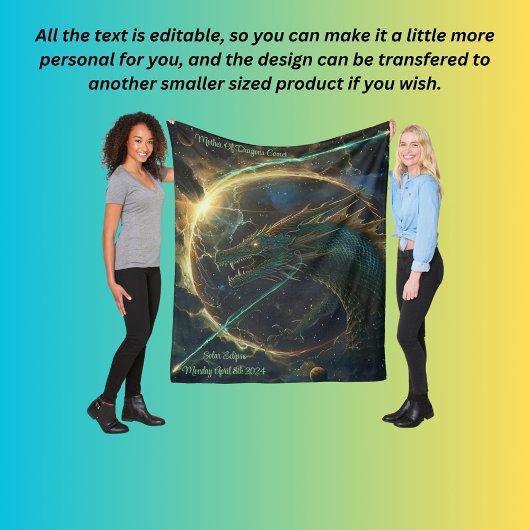 Couverture Polaire Mère Des Dragons Comet & Eclipse