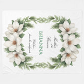 Couverture Polaire Mère du Marié Cadeau de Mariage Magnolia (Devant (Horizontal))