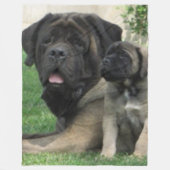 Couverture Polaire MÈRE et CHIOT de MASTIFF (Devant)