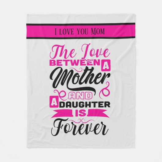 Couverture Polaire Mère Fille ajouter un texte (Devant)