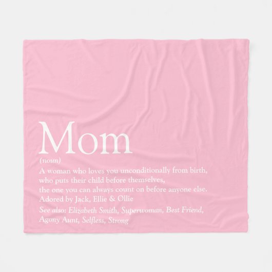 Couverture Polaire Mère Maman Maman Définition Amusant Rose (Devant (Horizontal))
