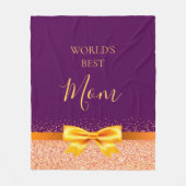 Couverture Polaire Mère maman violet rose or arc (Devant)