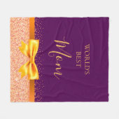 Couverture Polaire Mère maman violet rose or arc (Devant (Horizontal))