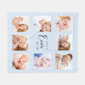 Couverture Polaire Mère mère bébé bleu photo collage (Devant (Horizontal))