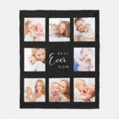 Couverture Polaire Mère noir photo collage (Devant)