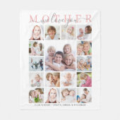 Couverture Polaire Mère Nous Vous Aimons 17 Script Photo Personnalisé (Devant)