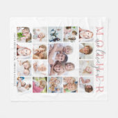 Couverture Polaire Mère Nous Vous Aimons 17 Script Photo Personnalisé (Devant (Horizontal))