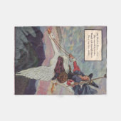 Couverture Polaire Mère Oie des années 1920 chevauchant sa gigantesqu (Devant (Horizontal))