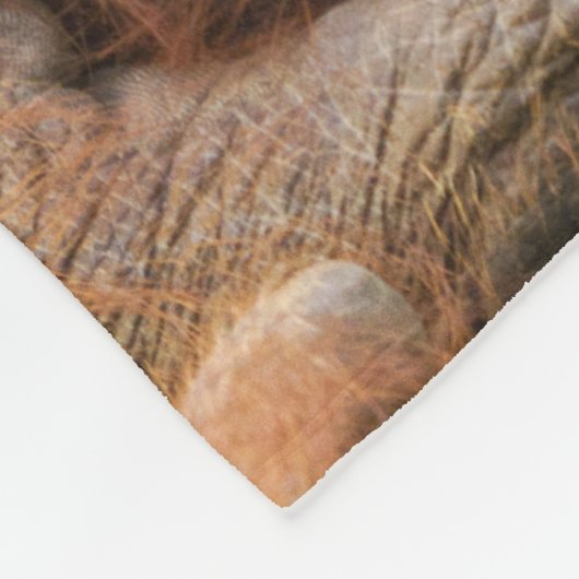 Couverture Polaire Mère Orangoutane tenant deux bébés (Coin)