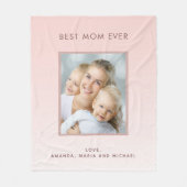 Couverture Polaire Mère rose or photo blush (Devant)
