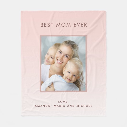 Couverture Polaire Mère rose or photo blush (Devant)