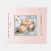 Couverture Polaire Mère rose or photo blush (Devant (Horizontal))