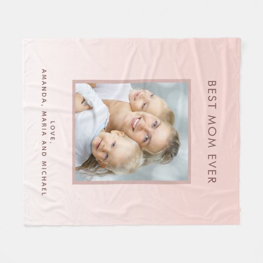 Couverture Polaire Mère rose or photo blush (Devant (Horizontal))