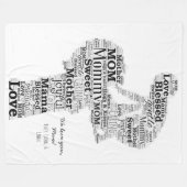 Couverture Polaire Mère Word Art (Devant (Horizontal))