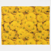 Couverture Polaire Mères de jardin jaune chrysanthèmes fleur (Devant (Horizontal))