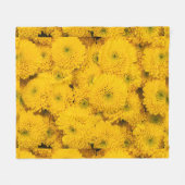 Couverture Polaire Mères de jardin jaune chrysanthèmes fleur (Devant (Horizontal))