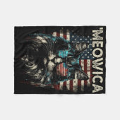 Couverture Polaire Merica Patriotique Maine Coon Chat (Devant (Horizontal))