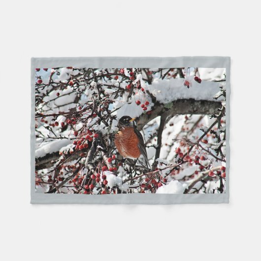 Couverture Polaire Merle américain (Devant (Horizontal))