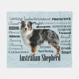 Couverture Polaire Merle Australian Shepherd