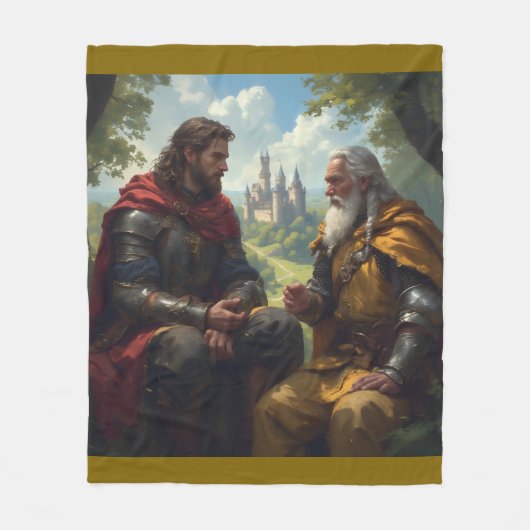 Couverture Polaire Merlin and King Arthur at Camelot Fleece Blanket (Devant)