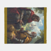 Couverture Polaire Merlin and King Arthur at Camelot Fleece Blanket (Devant (Horizontal))