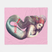Couverture Polaire Mermaid Beauté de Redhead Thunder_Cove (Devant (Horizontal))