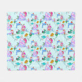 Couverture Polaire Mermaid Celebrating Christmas With Friends (Devant (Horizontal))