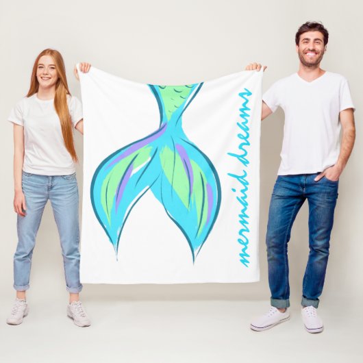 Couverture Polaire Mermaid Dreams Blanche polaire (En situation)