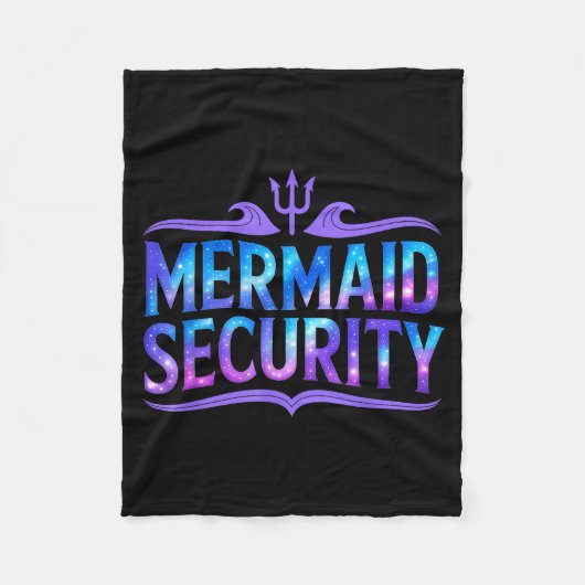 Couverture Polaire Mermaid Security Funny Dad Father Daughter Birthda (Devant)