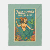 Couverture Polaire Mermaids Run This Reef | Retro Coral Fish Sea Life (Devant)