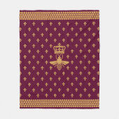 Couverture Polaire Merovingian Fleur-De-lis et abeille royale (Devant)