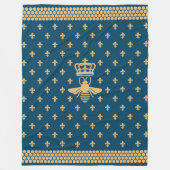 Couverture Polaire Merovingian Fleur-De-lis et abeille royale (Devant)