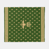 Couverture Polaire Merovingian Fleur-De-lis et abeille royale (Devant (Horizontal))